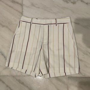 Banana Republic NWOT White and Color Striped Shorts Size 0